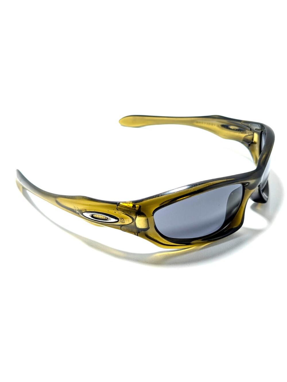 Oakley Monster Dog Classic Gray UV Green Wraparound Men's Sports Sunglasses